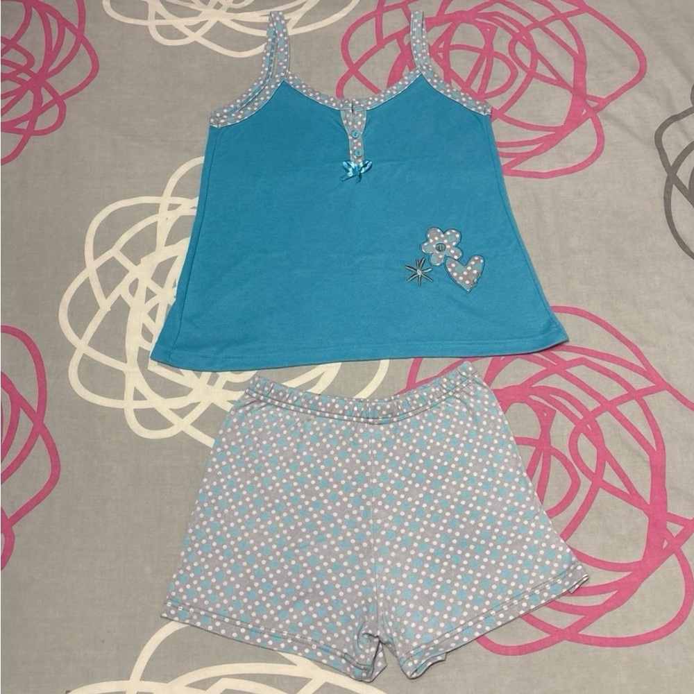 K&T-Star Blue Cottagecore Pajama Set